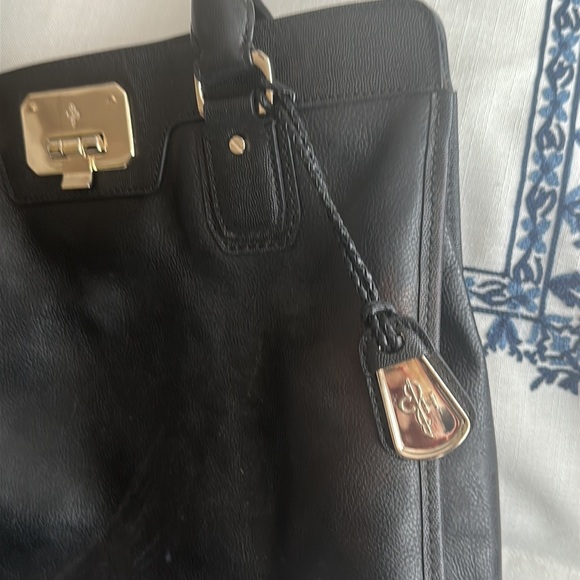 Cole Haan black leather 14 by 14” leather bag gorgeous - Picture 4 of 15